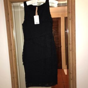 Bailey 44 Anthropologie M Blk Dress Bandage Lace